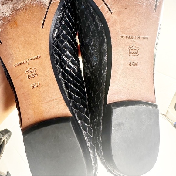 Donald J Pliner Reptile Print Studded Toe Leather Ballet Flats 8.5 - Picture 8 of 10